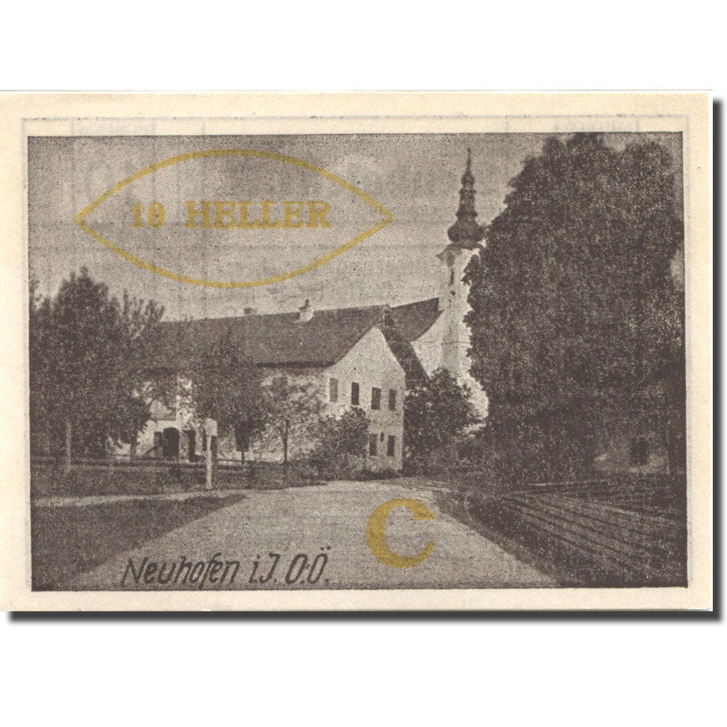 Geldschein, Österreich, Neuhofen, 10 Heller, Eglise, 1920 UNZ- Mehl:FS 652IIa