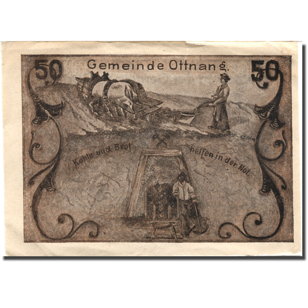 Banconote, Austria, Ottnang, 50 Heller, Mine 1920-12-31, BB+ Mehl:FS 718a