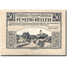 Banconote, Austria, Wartberg, 50 Heller, village, 1921 SPL, Mehl:FS 1141a