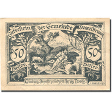 Banconote, Austria, Desselbrunn, 50 Heller, chevalier, 1920 SPL Mehl:FS 119a