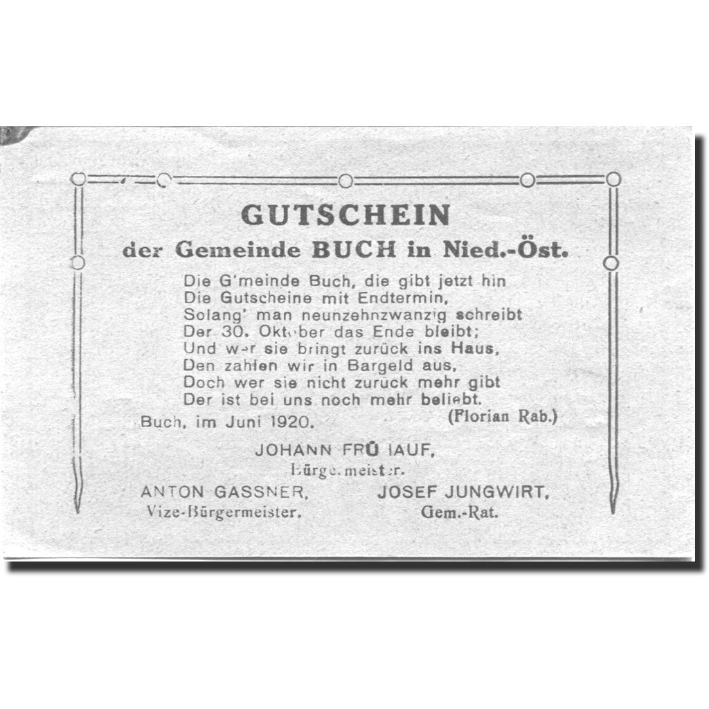 Banconote, Austria, Buch, 50 Heller, chemin, 1920, 1920-10-30, SPL, Mehl:FS 113b