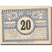 Nota, Áustria, Treubach, 20 Heller, agriculteur, 1920 UNC(63) Mehl:FS 1082