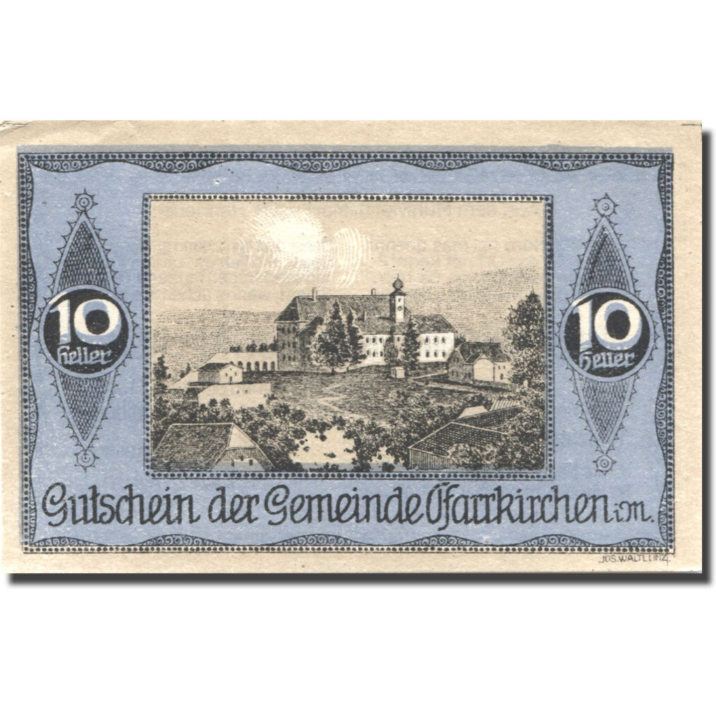 Banconote, Austria, Pfarrkirchen 10 Heller, village, SPL Mehl:FS Mehl:FS 744IIIb