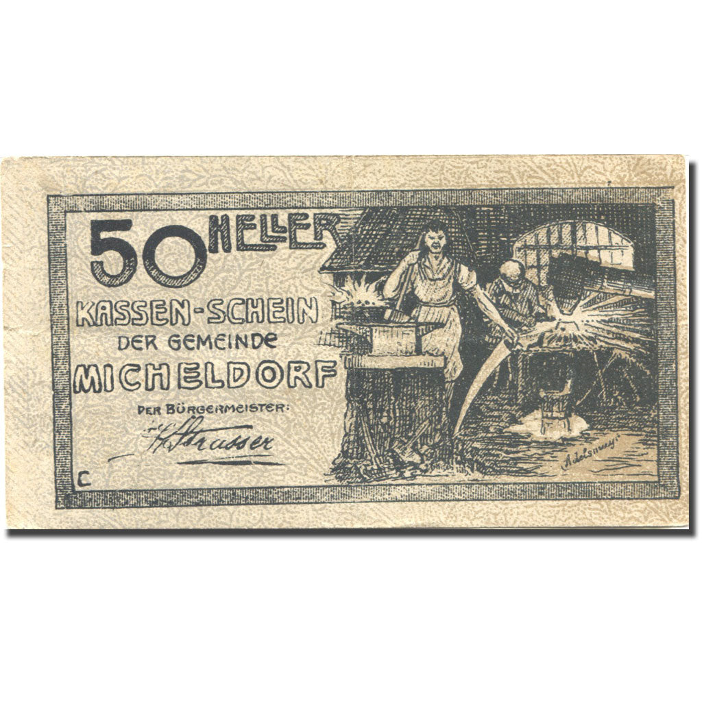 Billete, Austria, Micheldorf, 50 Heller, Usine 1920-12-31, MBC Mehl:FS 612e