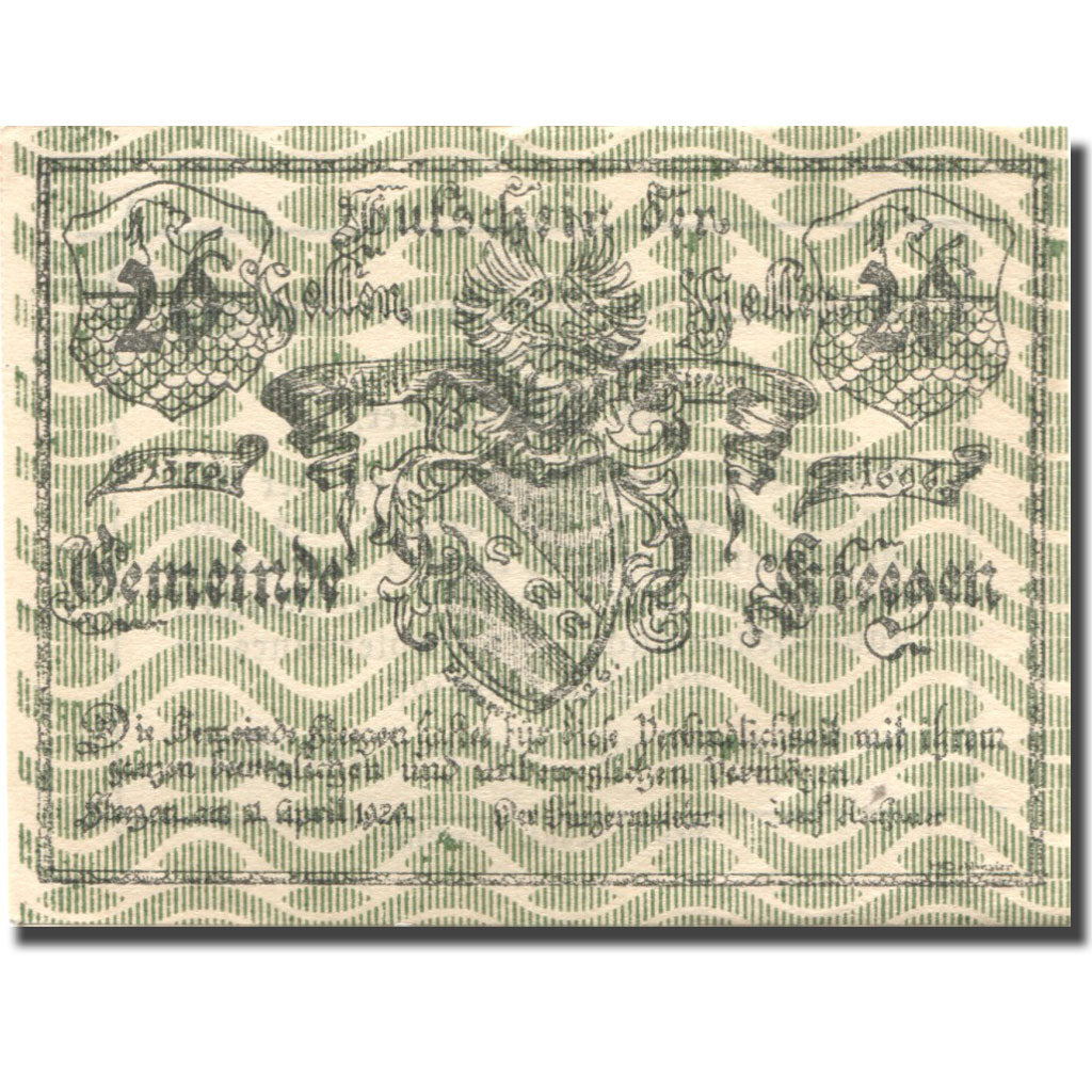 Geldschein, Österreich, Steegen, 20 Heller, Blason, 1920 UNZ- Mehl:FS 1012Ia