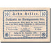 Biljet, Oostenrijk, Vitis, 10 Heller, valeur faciale, 1920 SPL Mehl:FS 1115II