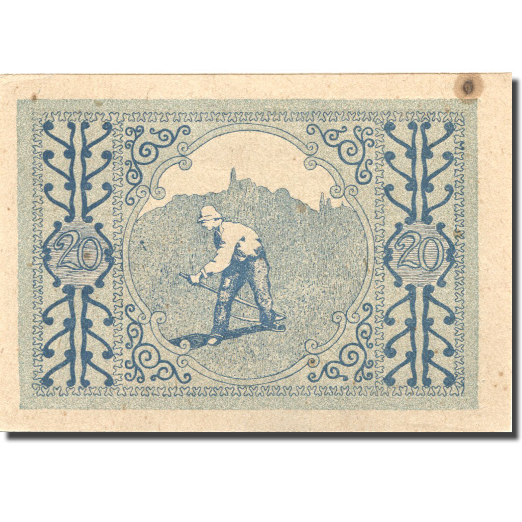 Nota, Áustria, Schonau, 20 Heller, agriculteur, 1920 AU(55-58) Mehl:FS 967a