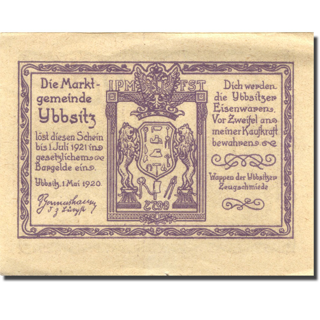 Banconote, Austria, Ybbsitz, 20 Heller, Blason 1920-05-01, SPL, Mehl:FS 1260