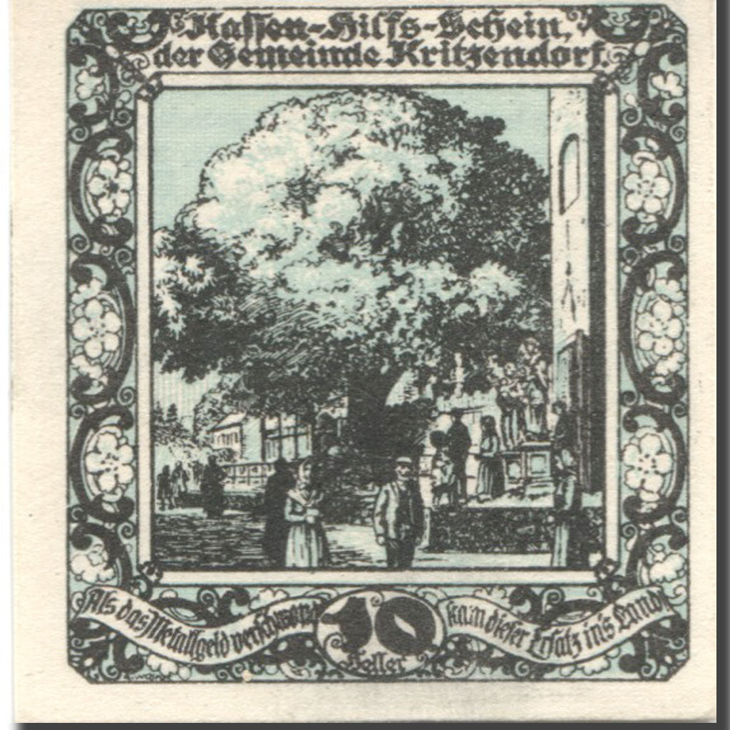 Banconote, Austria, Kritzendorf, 10 Heller, rue 1920-12-31, SPL, Mehl:FS 484a