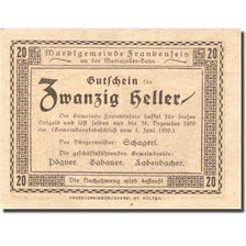 Geldschein, Österreich, Frankenfels, 20 Heller, ruine, 1920 UNZ- Mehl:FS 208a