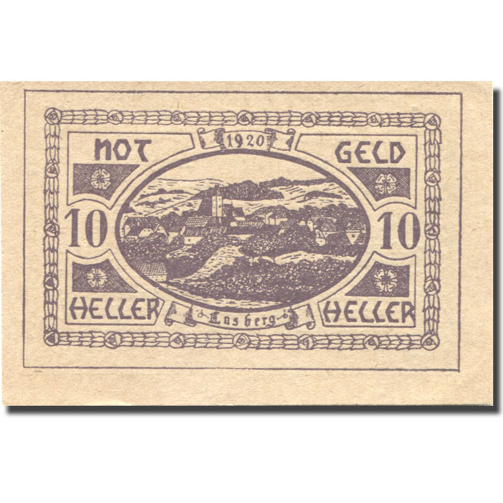 Banconote, Austria, Lasberg, 10 Heller, paysage, 1921-01-31, SPL, Mehl:FS 505a