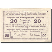 Banconote, Austria, Ottensheim, 20 Heller, village 1920-12-31, SPL Mehl:FS 717