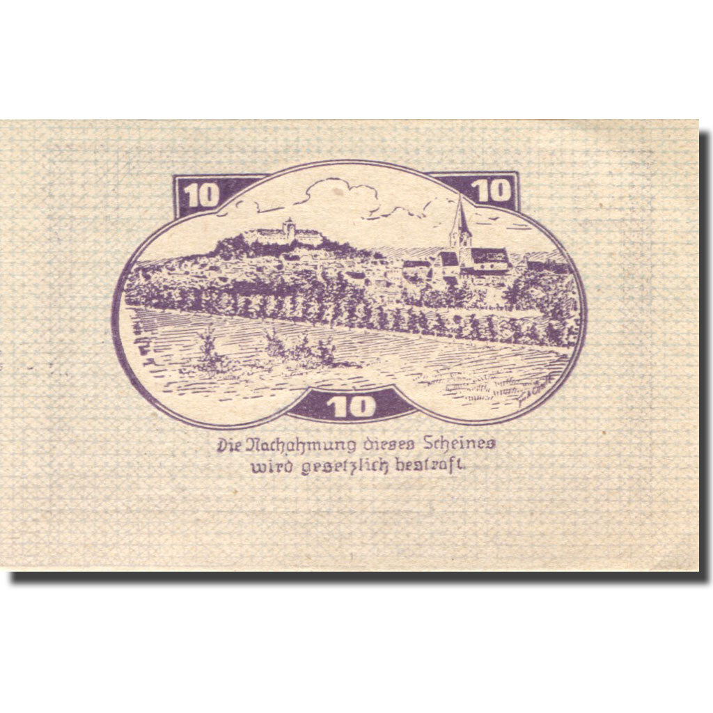 Geldschein, Österreich, Weitra, 10 Heller, château, 1920 UNZ- Mehl:FS 712a2.1