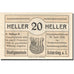 Banconote, Austria, Schärding, 20 Heller, Blason, 1920 SPL Mehl:FS 951IIb