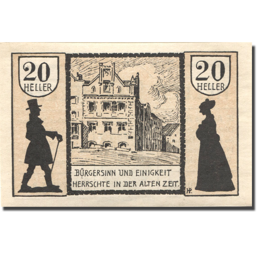 Banconote, Austria, Schärding, 20 Heller, Blason, 1920 SPL Mehl:FS 951IIb