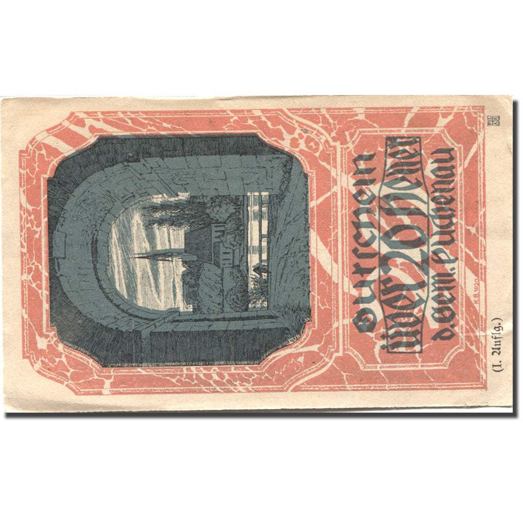 Banconote, Austria, Puchenau, 20 Heller, village, 1920 SPL- Mehl:FS 788