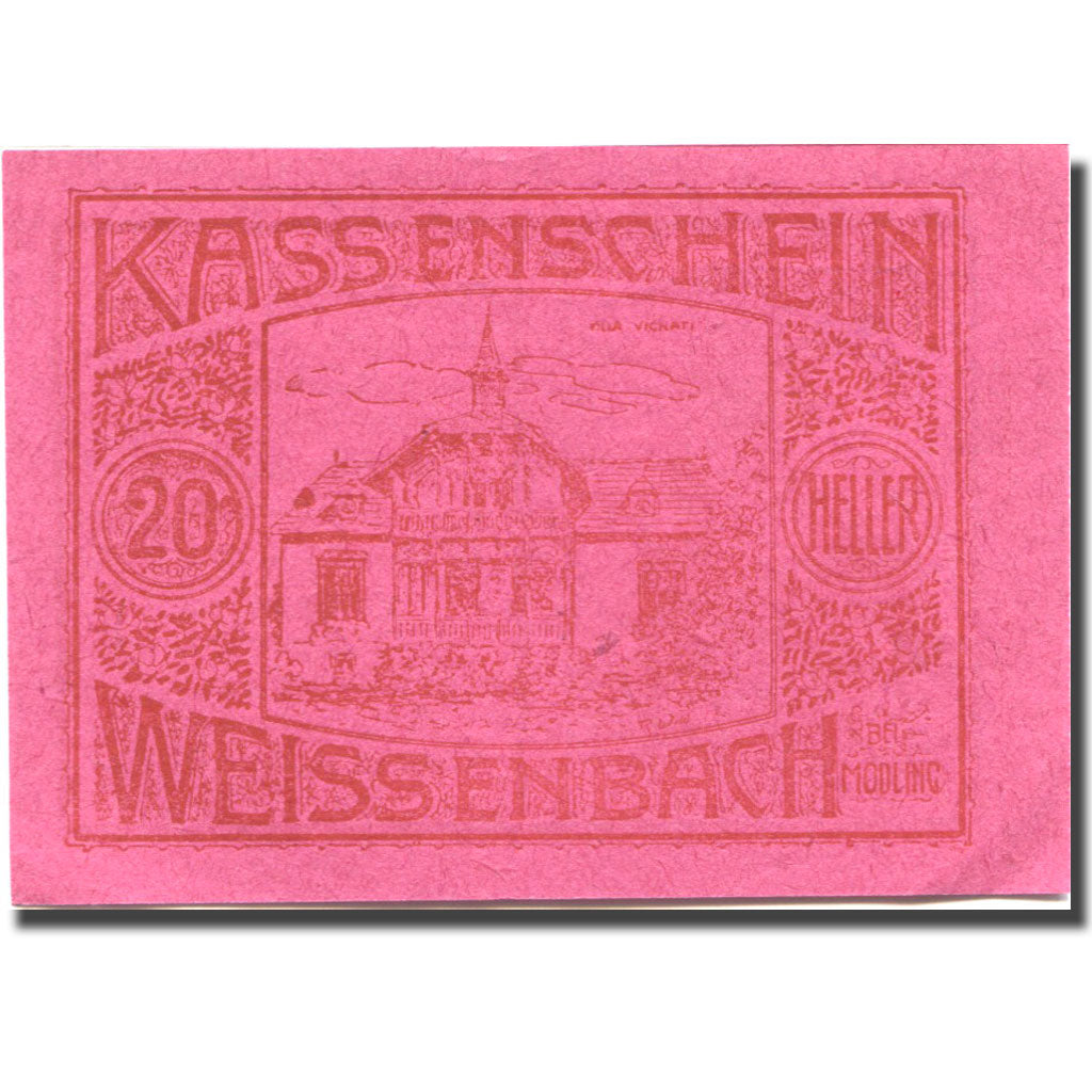 Banconote, Austria, Weissenbach, 20 Heller, Eglise, 1920 SPL Mehl:FS 1156Aa
