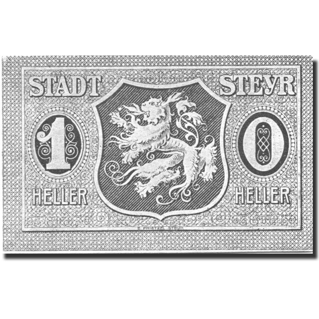 Biljet, Oostenrijk, Steyr, 10 Heller, personnage 1921-03-31, SPL Mehl:FS 1034IIa