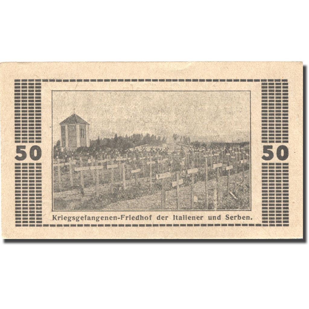 Banconote, Austria, Haid, 50 Heller, cimetière 1, 1920 SPL Mehl:FS 334Ia