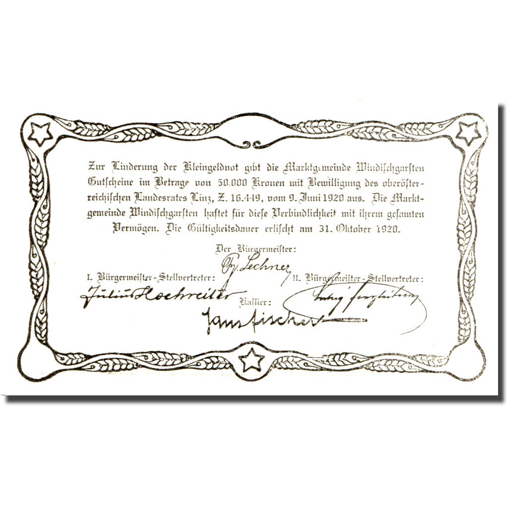 Banconote, Austria, Windischgarsten 30 Heller paysage 1920 SPL Mehl:FS 1245IIIa