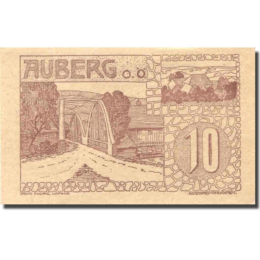 Banconote, Austria, Auberg, 10 Heller, ferme 1920-06-13, SPL Mehl:FS 66bC