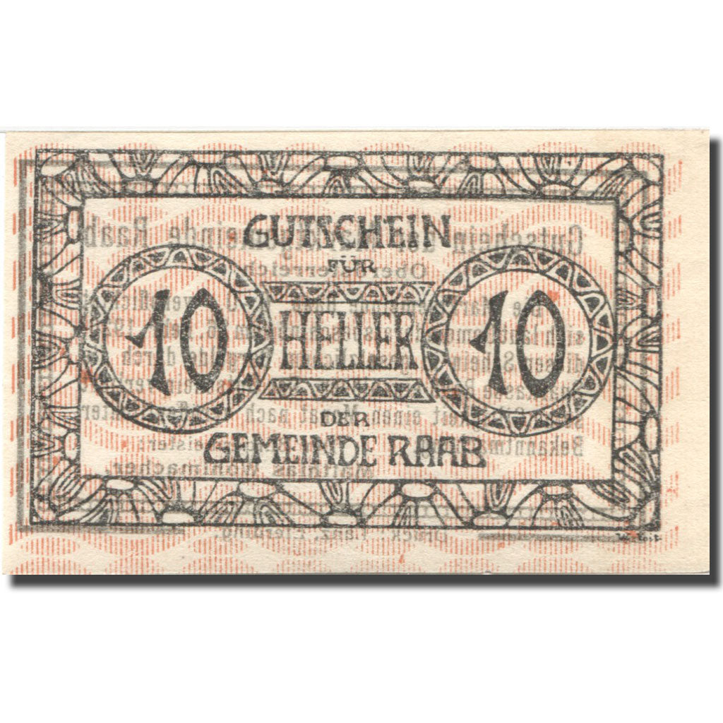 Banknote, Austria, Raab, 10 Heller, valeur faciale, 1920, UNC(63), Mehl:FS 805
