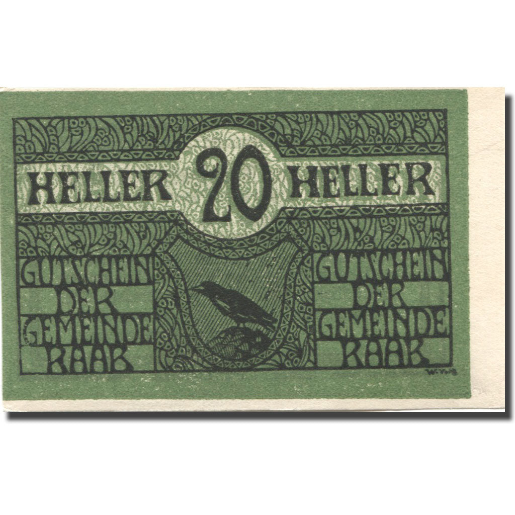 Geldschein, Österreich, Raab, 20 Heller, Blason, 1920, UNZ-, Mehl:FS 805I3