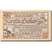 Banconote, Austria, Aschbach, 50 Heller, village 1920-12-31, SPL, Mehl:FS 55a