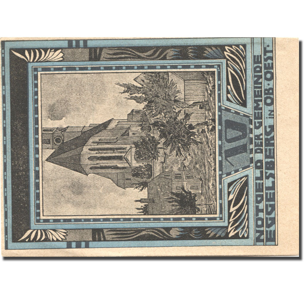 Banconote, Austria, Eggelsberg, 10 Heller, Eglise 1, 1920 SPL Mehl:FS 160IIa