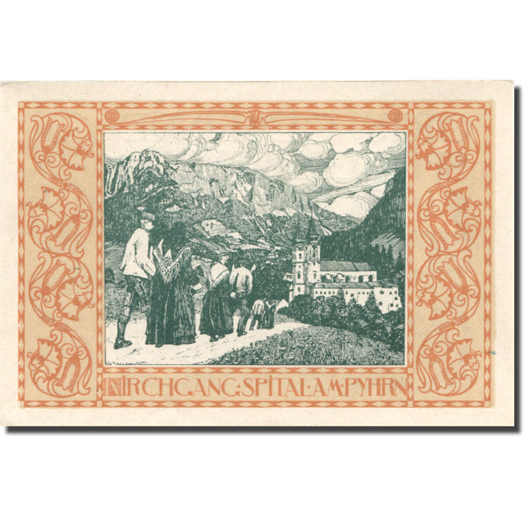 Banknot, Austria, Spital am Pyhrn, 60 Heller, montagne, 1920, Undated, UNC(63)