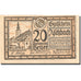 Banconote, Austria, Aschbach, 20 Heller, Eglise 1920-12-31, SPL, Mehl:FS 55a