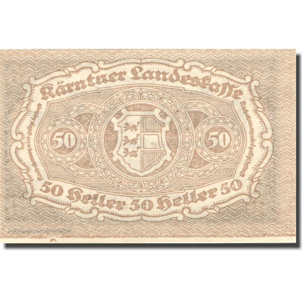 Banknote, Austria, Landesrat, 50 Heller, Blason, 1920 UNC(63) Mehl:FS 427