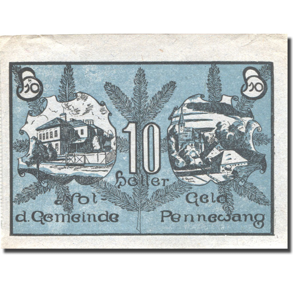Banknote, Austria, Pennewang, 10 Heller, épi 1, 1920 blue UNC(63) Mehl:FS 727a