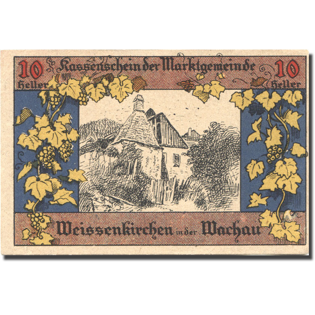 Banknote, Austria, Weissenkirchen, 10 Heller, ferme 1920 UNC(63) Mehl:FS 1158III