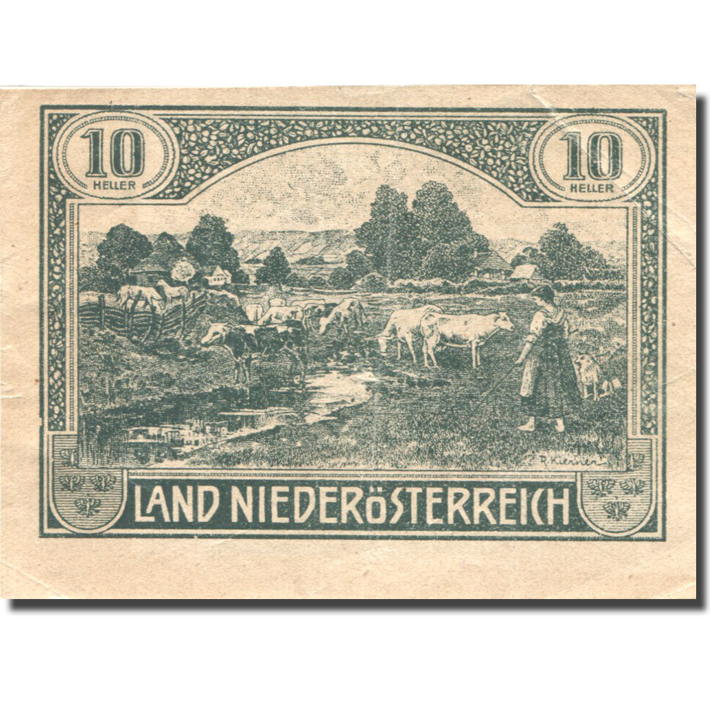 Banknote, Austria, Niederösterreich, 10 Heller 1920, UNC(63) Mehl:FS 671IIa