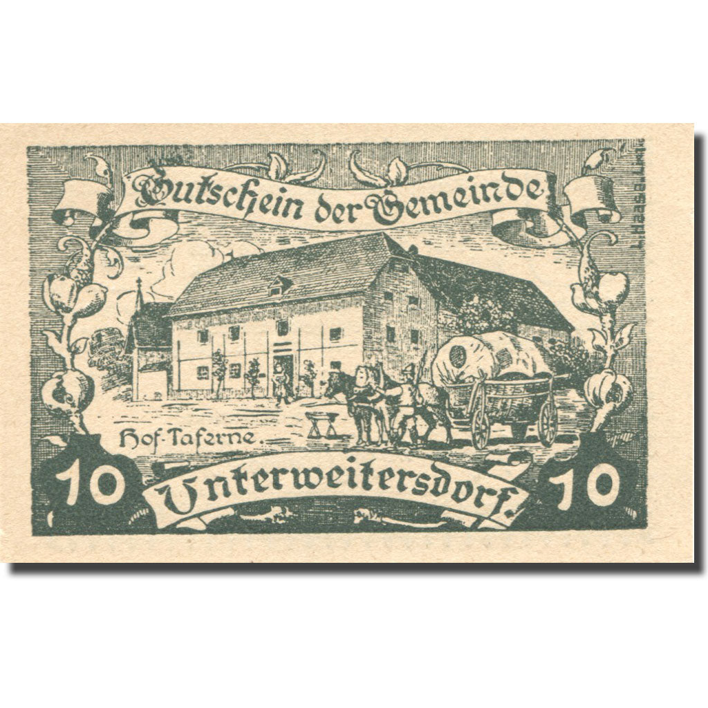 Banknote, Austria, Unterweitersdorf 10 Heller, ferme, 1920, UNC(63) Mehl:FS 1102