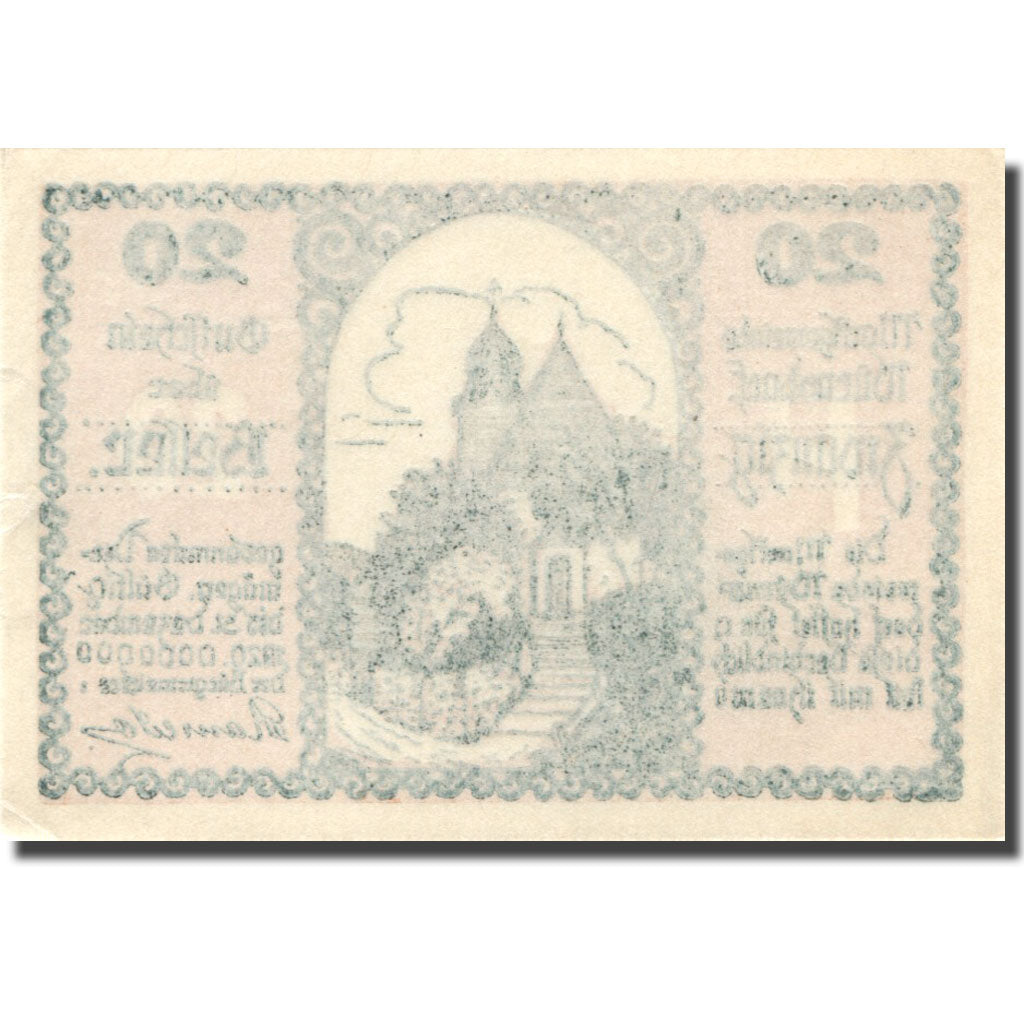 Banknote, Austria, Würnsdorf, 20 Heller, Eglise, 1920 UNC(63) Mehl:FS 1257IIa