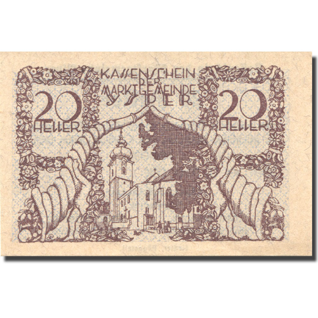 Banknote, Austria, Ysper, 20 Heller, village 1921-03-31, UNC(63), Mehl:FS 1261a