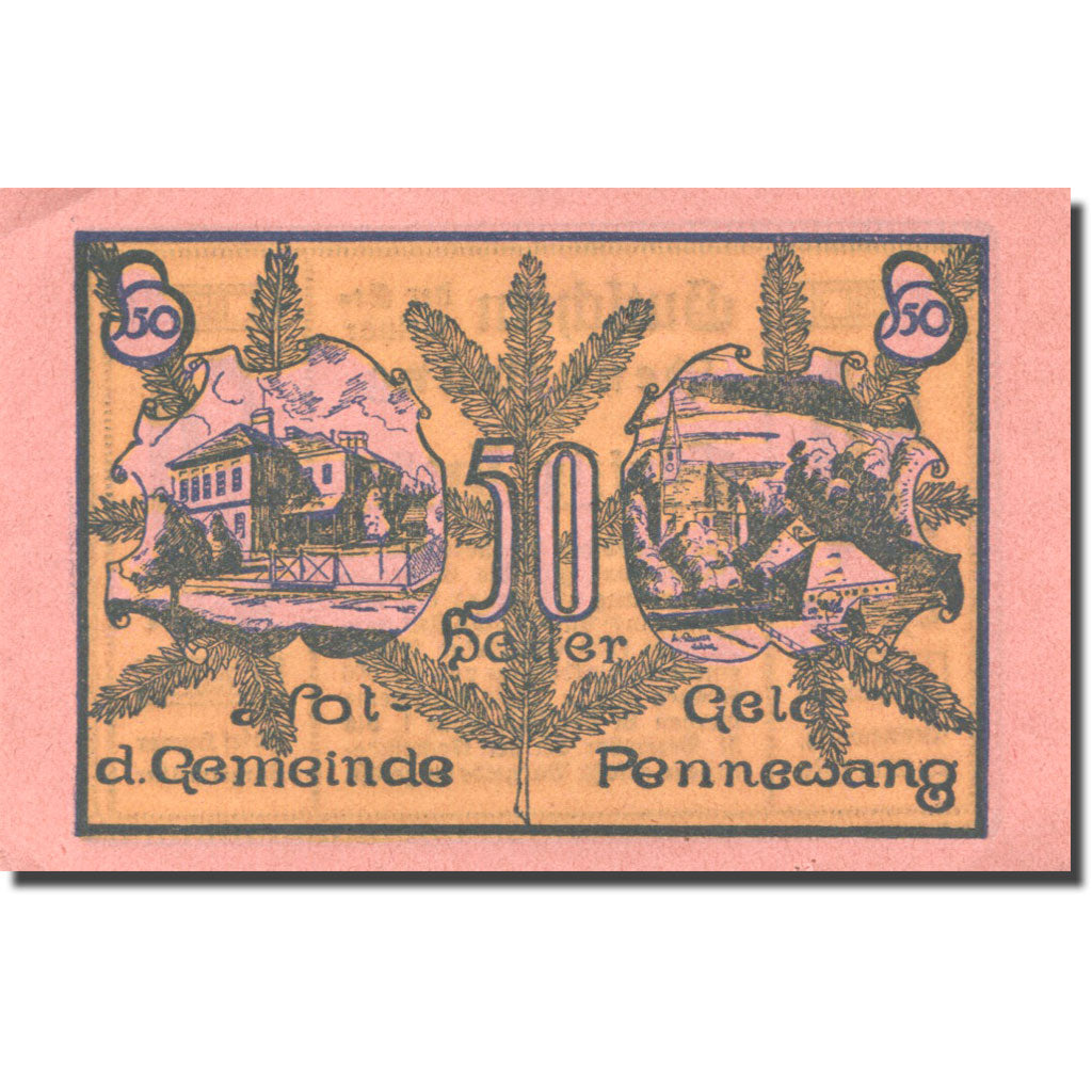 Banknote, Austria, Pennewang, 50 Heller, épis, 1920 UNC(63) Mehl:FS 727d