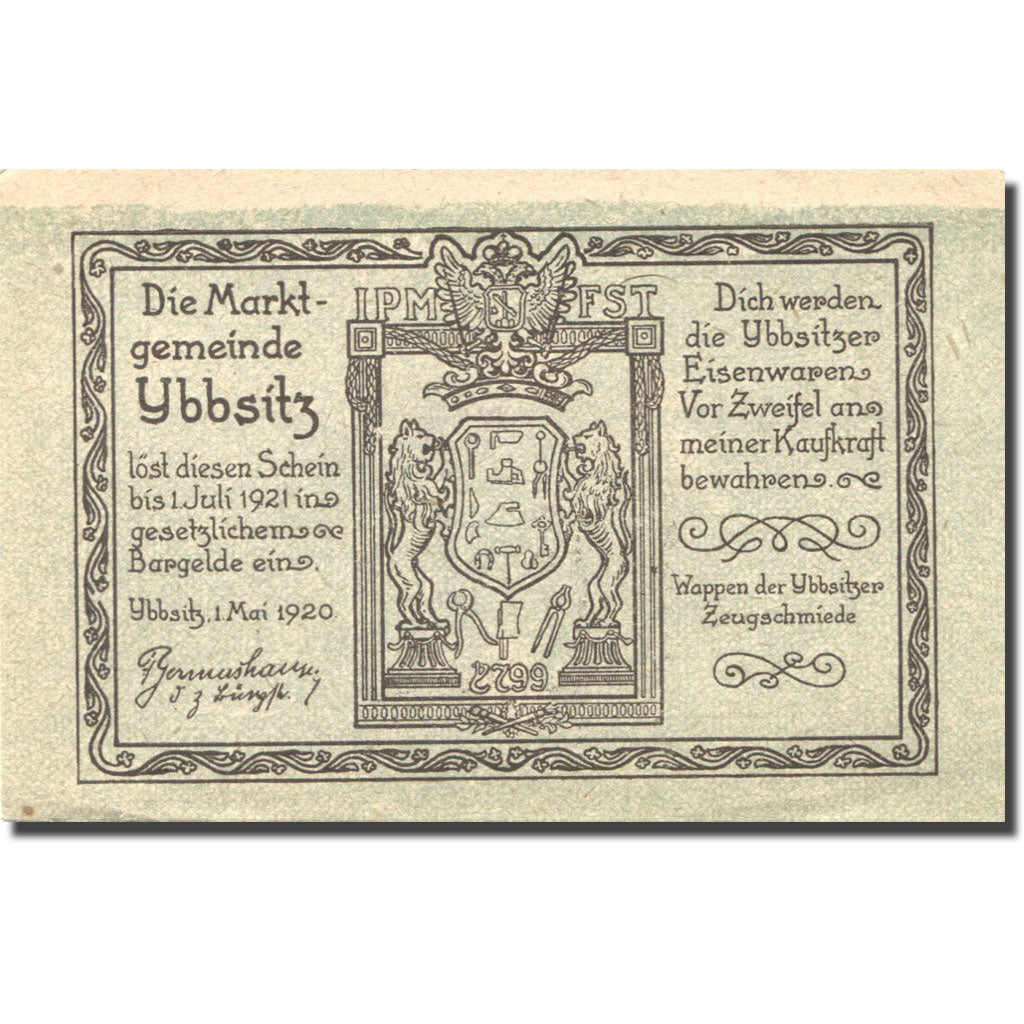 Banknote, Austria, Ybbsitz, 10 Heller, Blason, 1920 UNC(63) Mehl:FS 1260