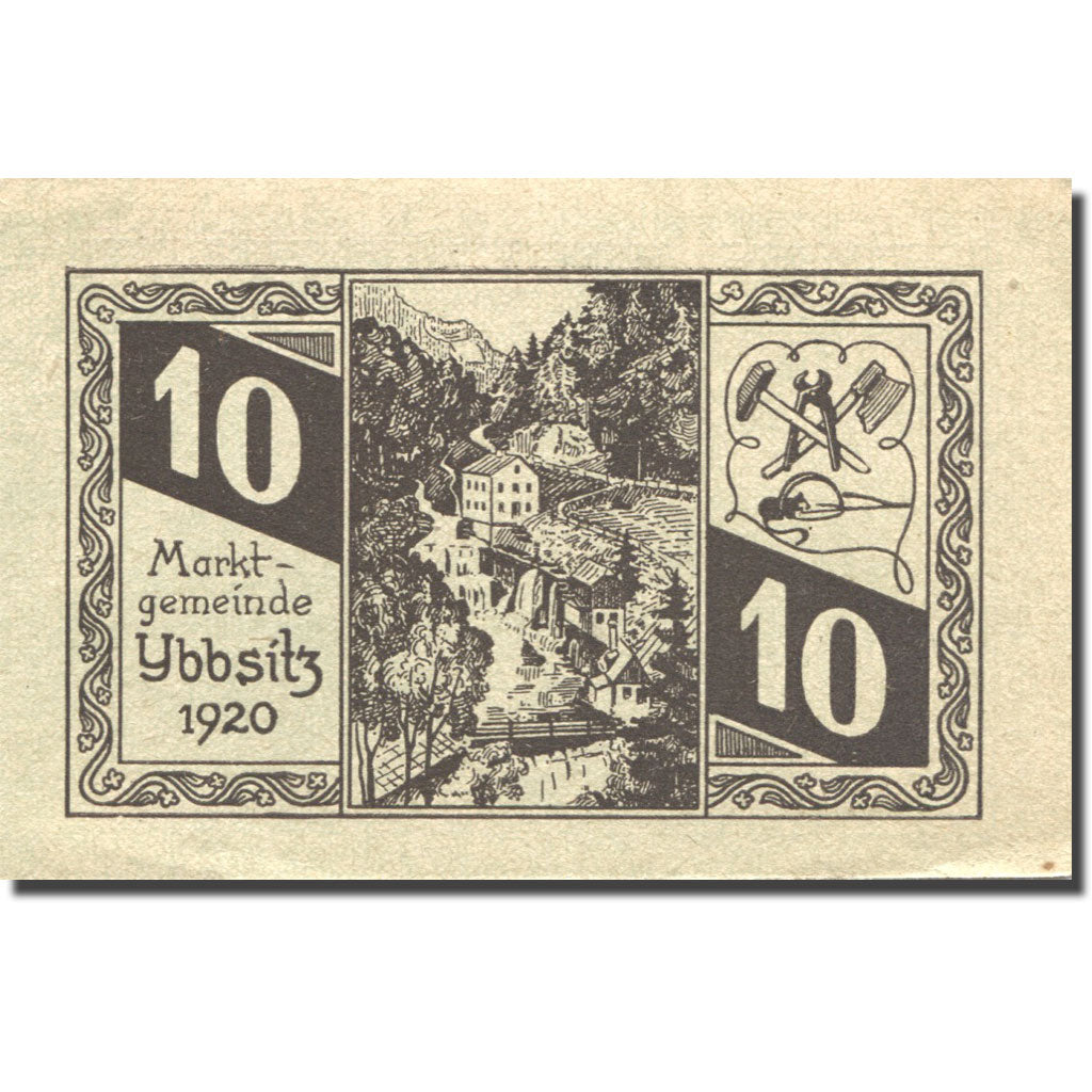 Banknote, Austria, Ybbsitz, 10 Heller, Blason, 1920 UNC(63) Mehl:FS 1260