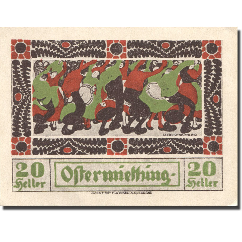 Banknote, Austria, Ostermiething, 20 Heller, personnage, UNC(63), Mehl:FS 713II