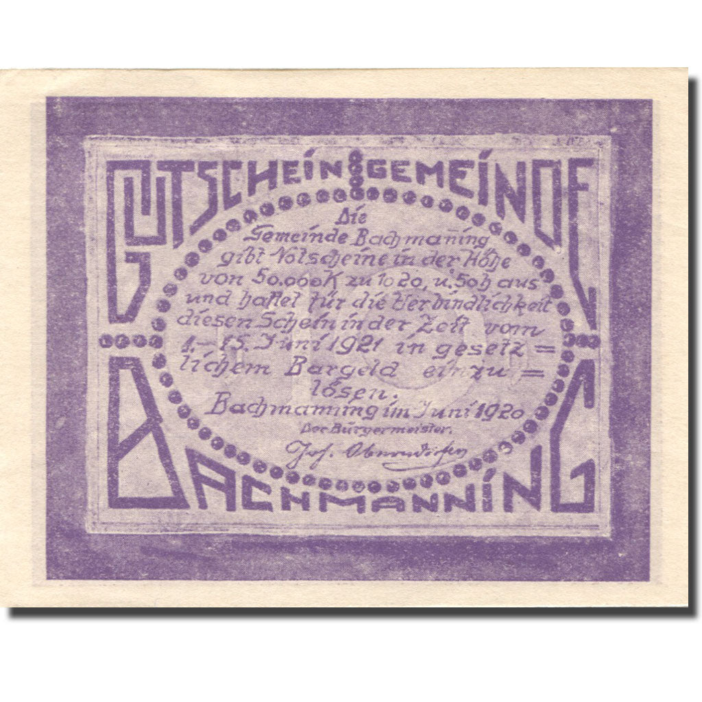 Banknote, Austria, Bachmanning, 10 Heller, Eglise, 1920, UNC(63), Mehl:FS 721b