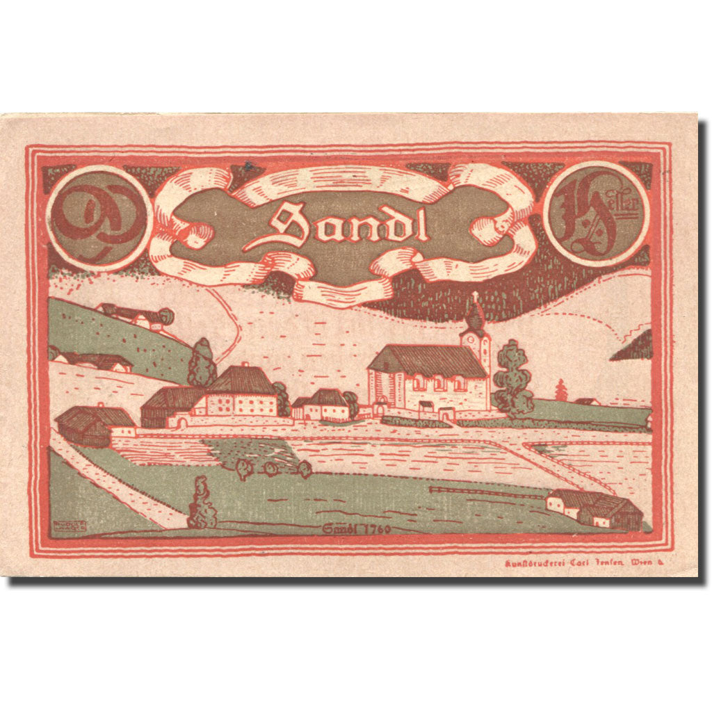 Billet, Autriche, Sandl, 90 Heller, village 1920-12-31, SPL, Mehl:FS 874IVb