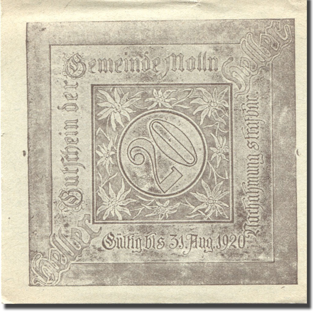 Geldschein, Österreich, Mölln, 20 Heller, village 1920-08-31, VZ Mehl:FS 625