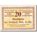 Banknote, Austria, Aich, 20 Heller, valeur faciale, 1920 UNC(63) Mehl:FS 10a