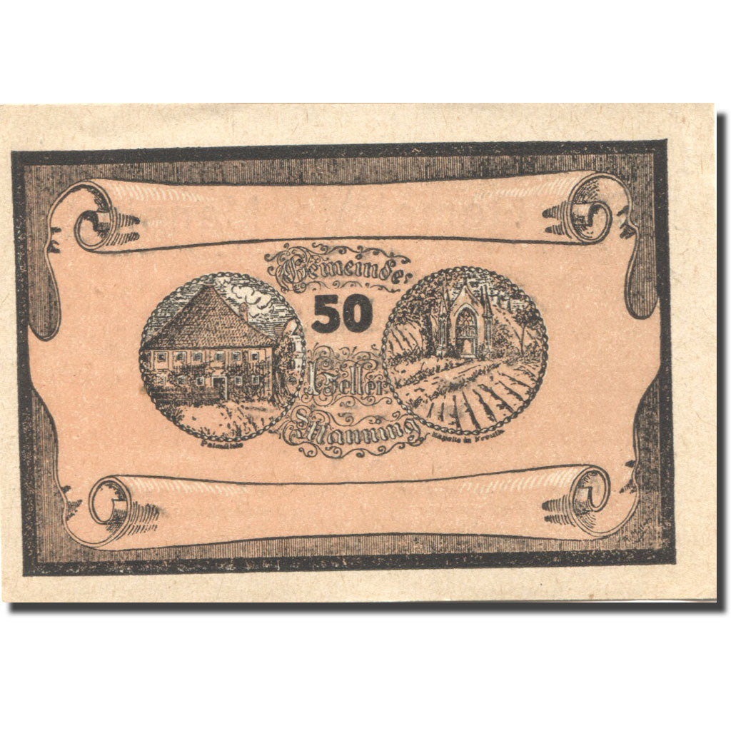 Banknote, Austria, Manning, 50 Heller, parchemin, 1920 UNC(60-62) Mehl:FS 578b