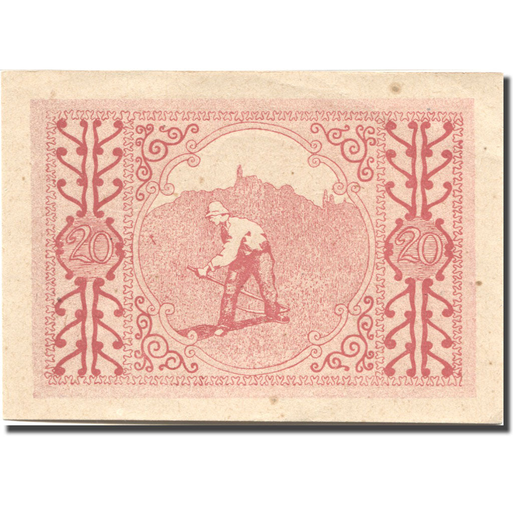 Banknote, Austria, Schönau, 20 Heller, personnage, 1920 UNC(63) Mehl:FS 967a