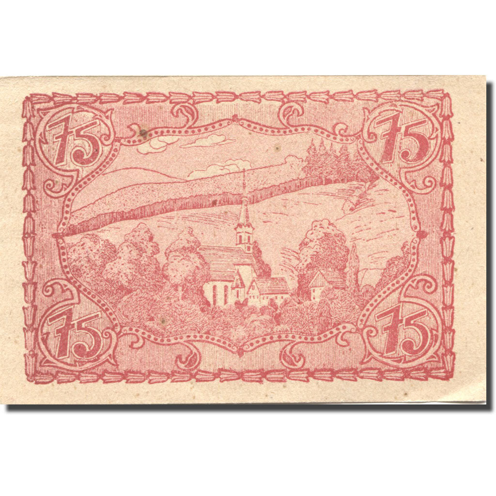 Banknote, Austria, Schönau, 75 Heller, village, 1920, UNC(63) Mehl:FS 967a
