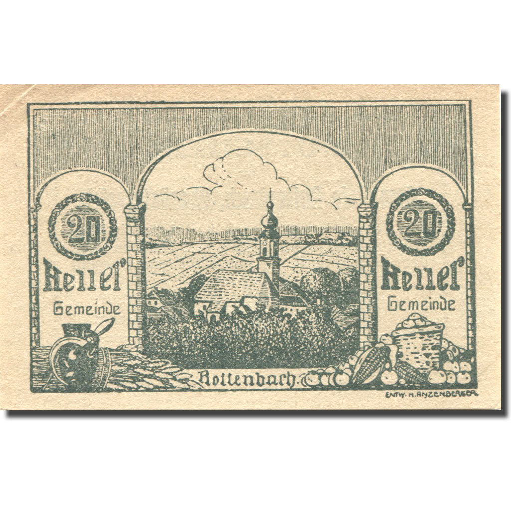 Banknote, Austria, Rottenbach, 20 Heller, Eglise, UNC(60-62), Mehl:FS 851Id